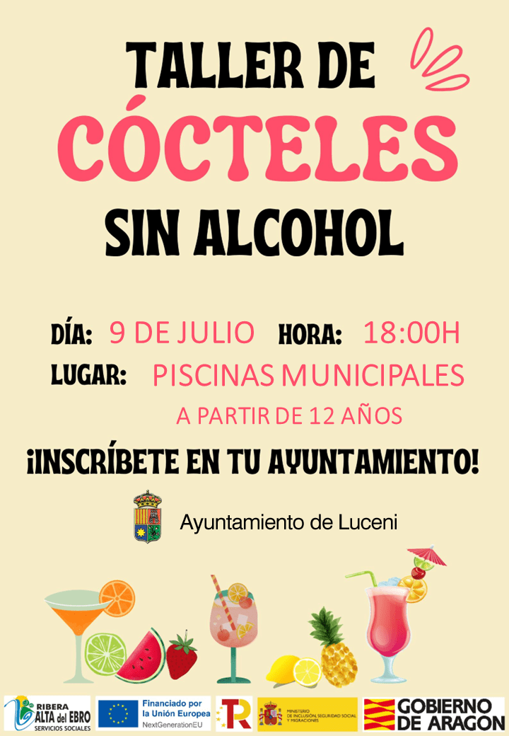 TALLER CÓCTELES SIN ALCOHOL TALLER CÓCTELES SIN ALCOHOL