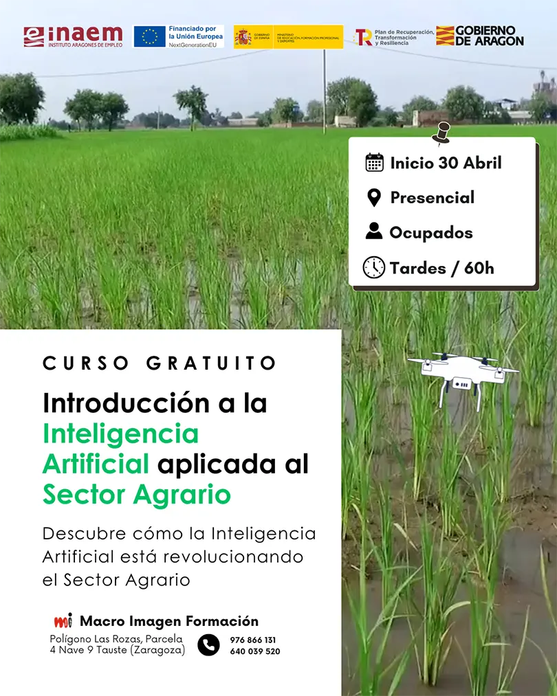 Curso GRATUITO: Introducción a la IA aplicada al sector agrario