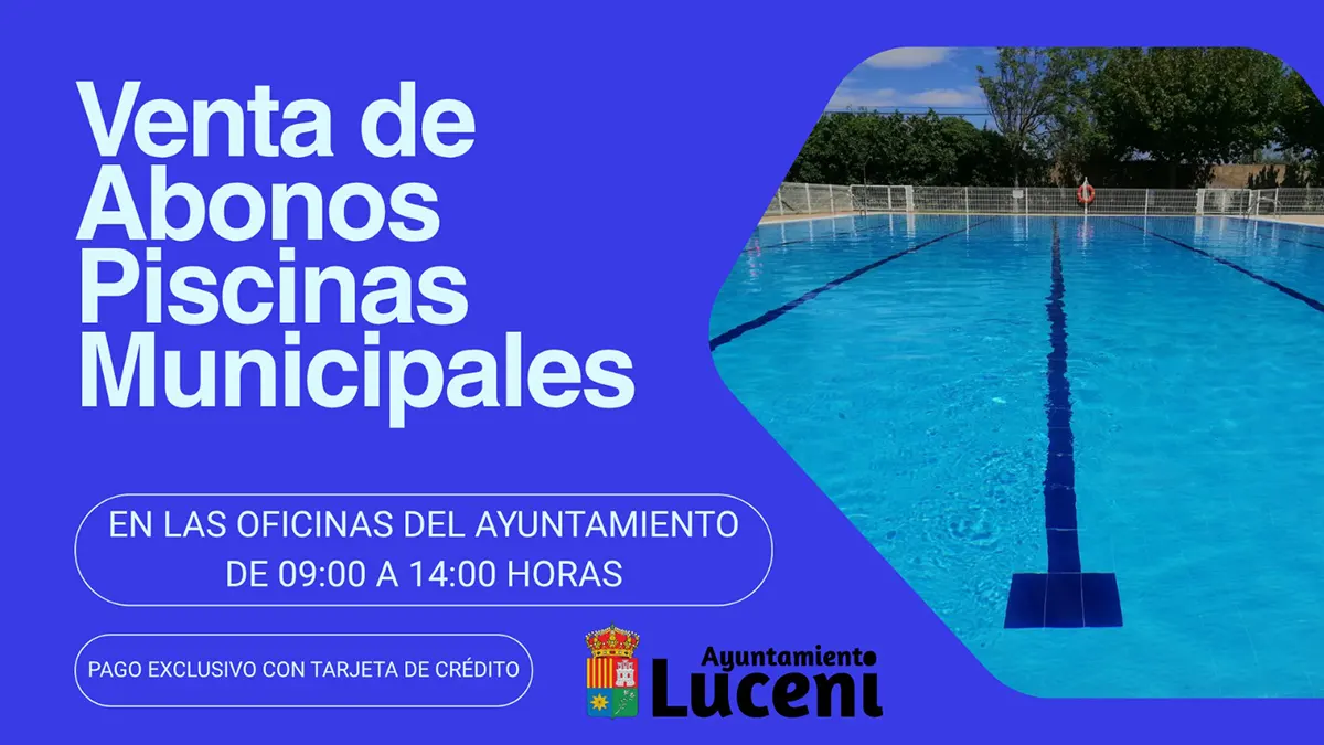 abonos para las piscinas municipales de Luceni