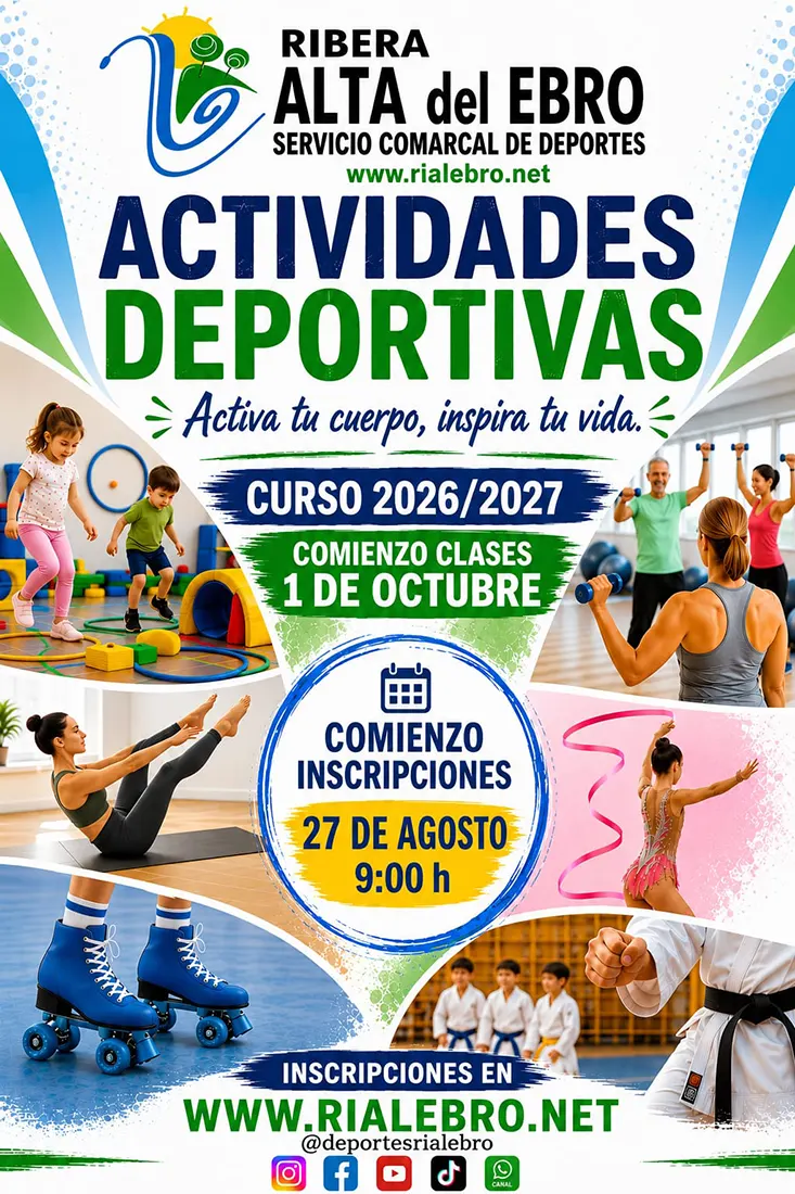 Inscripciones para las actividades deportivas del curso 2026/2027